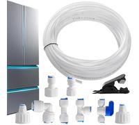 Tubo per depuratore d'acqua - Tubo per frigorifero, Tubo per acqua da 15 m, Tubo per acqua potabile per connettore per tubo 'acqua per frigorifero, Tubo a collegamento rapido con tagliatubo