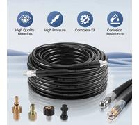 Tubo per Idropulitrice 30M/100FT Compatibile con Karcher e Bosch, 400Bar/5800PSI, per Pulizia Scarichi