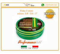 TUBO PER IRRIGAZIONE ANTITORSIONE 25mt 5/8" 27BAR 5 STRATI IN PVC TRICOT 15mm