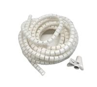Tubo per la protezione dei cavi, Dispositivo di gestione del cavo di avvolgimento for tubi da 3 metri, 8 mm, 10 mm e 16 mm, avvolge il cavo(White,16mm inside diameter)