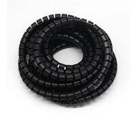 Tubo per la protezione dei cavi, Dispositivo di gestione del cavo di avvolgimento for tubi da 3 metri, 8 mm, 10 mm e 16 mm, avvolge il cavo(Black,16mm inside diameter)