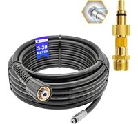 Tubo per la pulizia dei tubi, 10 metri, per idropulitrice M22 x 1,5, compatibile con Kärcher Kränzle Nilfisk, ecc. (ugello rigido, per Lavor Parkside)