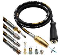 Tubo per la pulizia dei tubi per Kärcher Kranzle HD HDS | attacco M22 x 1,5 IG + set di 5 ugelli | 220 bar 150 °C | DN6 Tubo ad alta pressione DURAJET per WC sifone tubo di scarico professionale e uso