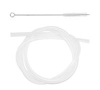 Tubo per latte in silicone 2 m - Tubo di ricambio macchina da caffè completamente automatica, tubo flessibile resistente al calore | Include spazzola per la pulizia e clip, linea di latte facile da