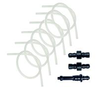 Tubo per latte in silicone, 6 x pezzi di ricambio + 3 x nippli di collegamento, compatibile con dispositivi Jura per schiuma di latte, trasparente