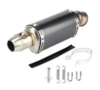 Tubo per moto, 51 mm 2 in tubo di scarico corto in acciaio inossidabile universale modificato in fibra di carbonio stile moto marmitta moto bici da strada