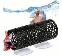 Tubo per nascondiglio del pesce Betta con ventosa, accessori per acquario, decorazione per acquario, barile piccolo e cavo, più sicuro per piccoli pesci e gamberetti, tunnel di muschio per il sonno de