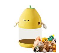 Tubo per organizzatori di animali in peluche - secchio trasparente a forma di pera, contenitore per giocattoli morbidi di grande capacità, coperchio resistente alla polvere | Organizzatore di