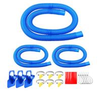 Tubo per pompa per piscina con morsetti tubo resistente | Kit di connettori per piscina da 32 mm, per esterni, giardino, cortile, patio, prato, connessione di riparazione