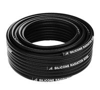 Tubo per radiatore in silicone a 2 strati, diametro interno 16 mm, lunghezza 4 m, nero