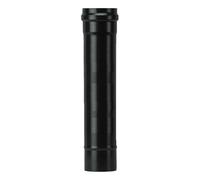 Tubo per Stufa a Pellet in Acciaio rivestito con smalto porcellanato Nero per Canna Fumaria (Tubo da 50H cm, Diametro 8 Ø cm)