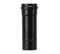 Tubo per Stufa a Pellet in Acciaio rivestito con smalto porcellanato Nero per Canna Fumaria (Tubo da 25H cm, Diametro 8 Ø cm)