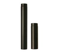 TUBO PER STUFA D.13X100 PORCELLANATO PESANTE NERO OPACO MM.1,2