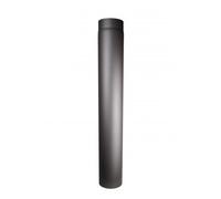 Tubo per stufa in acciaio spesso 2 mm (tubo fumo) in 130 mm di diametro, per stufe e fuochi da camino, Senotherm, grigio scuro, 1000 mm di lunghezza.