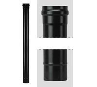 TUBO PER STUFE A PELLET NERO OPACO NORMALE - ø cm.10x50 FERR 270311