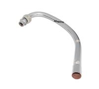 Tubo Piegato Terminale Marmitta Corto Cromato In Acciaio Per Royal Enfield UCE
