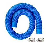 Tubo piscina 38mm x 1m con 2 morsetti per attacchi per filtro skimmer e pompa