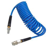 Tubo pneumatico di aerazione con tubo PU 5 m 6 mm ID x 9,5 mm OD blu con giunto da 1/4", tappo, limitatore di curvatura