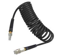 Tubo pneumatico di aerazione con tubo PU 5 m 6 mm ID x 9,5 mm OD con limitatore di curvatura 1/4" Attacco rapido Europa Spina Grigio