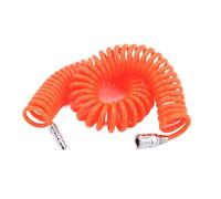 Tubo pneumatico di aerazione con tubo PU Tubo flessibile ad alta pressione in PU, compressore d'aria pneumatico, linea del gas a spirale con giunto arancione 6M-15M(Pu10x6.5,6M)