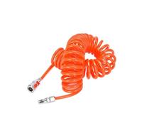 Tubo pneumatico di aerazione con tubo PU Tubo flessibile for compressore d'aria in PU 8x5mm/10x6,5mm 3-15M Tubo a spirale telescopico multicolore di diverse dimensioni(Red 15meters,With connector)