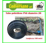 TUBO POLIETILENE 20 PN6 per irrigazione campi Bassa Densità rotolo 100 Metri