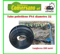 TUBO POLIETILENE D32 PN4 per irrigazione campi Bassa Densità rotolo 200 Metri