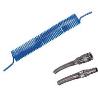 TUBO POLIURETANO 8X5,5 5 M COMPRESSORE ARIA COMPRESSA SPIRALE CODOLO + RACCORDI