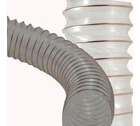 TUBO POLIURETANO TRASPARENTE SPIRALATO PER ASPIRATRUCIOLI CONFEZIONE DA 10 MT (Ø 127 mm)