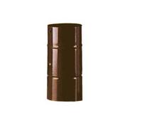 Tubo Porcellanato con Foro per Serranda Marrone Lucido Ø 12 mm CMX25 Save