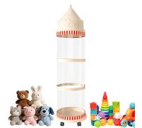 Tubo Porta Peluche - Contenitore Organizzatore Trasparente Per Bambole,Tubo Giocattolo Decorativo A Castello Antipolvere Per Aula Soggiorno Camera Dei Bambini Stanza Dei Giochi Dormitorio Garage