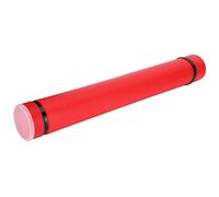 Tubo Portadisegni Telescopico, Impermeabile, Allungabile, per Poster e Opere d'Arte, Regolabile e Ispessito, Colore Rosso