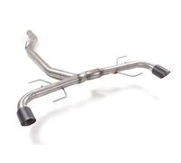 Alfa Romeo Tubo posteriore Gr. N inox sdoppiato con terminali rotondi 2 / 90 mm