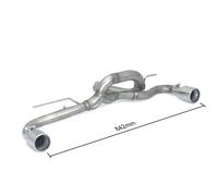 BMW Tubo posteriore Gr. N inox sdoppiato con terminali rotondi 2 / 90 mm