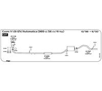 TUBO POSTERIORE MARMITTA PER DAIHATSU Cuore V 1.0i 12V/Auto 989 cc 56 cv 41 kw C