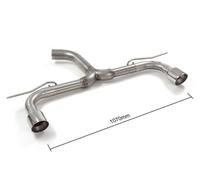 Tubo posteriore sdoppiato terminali rotondi 70mm Ragazzon VW Golf 7.5 2.0 GTI