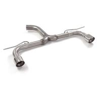 Tubo posteriore sdoppiato terminali rotondi 70mm Ragazzon VW Golf VII 2.0 GTI