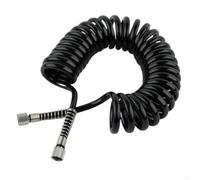 Tubo professionale per aerografo a spirale da 10 piedi realizzato in materiale PU con doppi connettori da 1/8 di pollice per strumenti di verniciatura e compressori nero