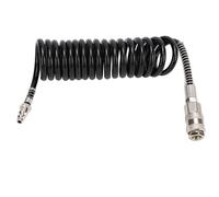 Tubo Prolunga Pompa Aria Auto, Tubo Aria Riavvolgimento 3 Metri Tubo Prolunga per Gonfiatore Nero Rinforzato Resistente All'abrasione con Limitatore di Piega per Compressore