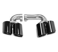 tubo punta di scarico coda Per P&orsche Per Cayenne 9Y0 SUV 3.0 2018 Ibrido B&enzina Quad Car Terminale Scarico Marmitta Sistema Terminali Punte Ugelli Tubi Finali(Hybrid Black)