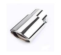 Tubo Punta Scarico Auto Marmitta Tubo Scarico Universale Punta Silenziatore Gomito/Tubo Dritto Modificata Coda Gola Linea(Straight-silver)