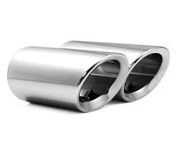 Tubo Punta Scarico Coda Consigli Per Silenziatore Per A3 Per A4 Per A5 Per Q3 Per Q7 Per Golf 6 7 Per Passat Per Octavia Per Superb Auto(75mm Silver)