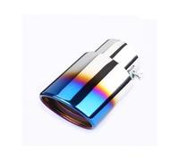 Tubo Punta Scarico Terminale Marmitta Per Auto Coda Scarico Modificato Maggior Parte Dei Veicoli Punta Automatica Tubo Posteriore Esterno(Straight-blue)