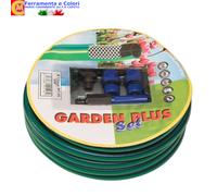 TUBO PVC IRRIGAZIONE GIARDINO SET ROTOLO 15M 3 STRATI RETINATO DA 5/8'' LANCIA