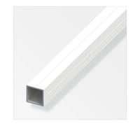 TUBO QUADRATO 23.5 ALLUMINIO COLORE BIANCO - 1 METRO.