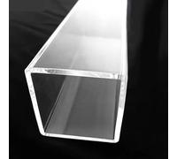 Tubo quadrato in acrilico da 490 mm, 1 pezzo - Condotto cavo in plastica PMMA trasparente for progetti personalizzati | Larghezza laterale 10-200 mm(70x70x3mm)