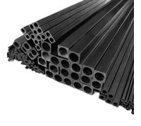 Tubo quadrato in fibra di carbonio L 500mm Diametro esterno 2mm 2.5mm 3.0mm 4 5mm 6mm 8mm 10MM(4pcs 6X6X4MM 500MM)