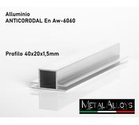 Tubo Quadro 20 x 20 x 1,5 mm in Alluminio per VOLIERE GABBIE diverse lunghezze