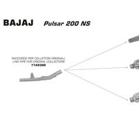 TUBO RACCORDO COLLETTORI TERMINALE MARMITTA SCARICO BAJAJ PULSAR 200 NS 2012 14