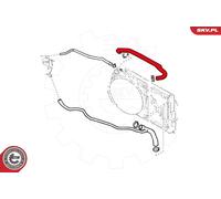 Tubo sistema di raffreddamento Superiore 24SKV318 ESEN SKV per OPEL VECTRA B